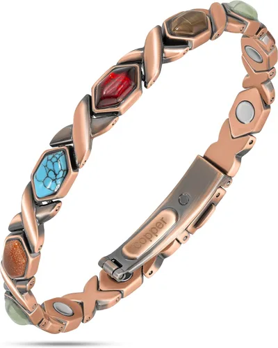 Vista 13 de MagnetRX® Pulseras magnéticas de cobre para mujeres - EllipseMAX 5X Fuerza 5,000 Gauss con imanes - Diseñadas en EE. UU. y patente pendiente