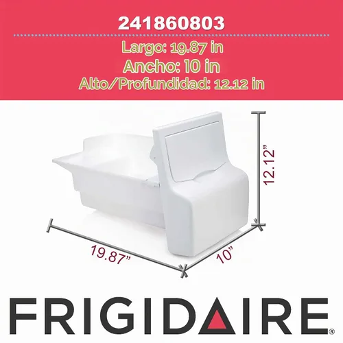Vista 2 de GENUINE Frigidaire 241860803 - Conjunto de contenedor de hielo para refrigerador