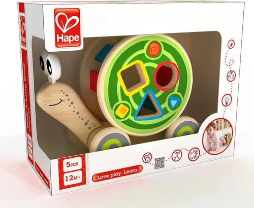 Vista 7 de Hape Juguete para bebé de madera Caracol para pasear.