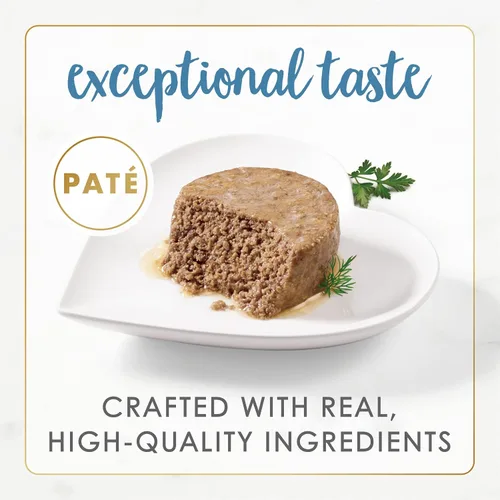 Vista 2 de Purina Fancy Feast Gourmet Naturals - Alimento húmedo en paté para gatos, sin cereales, receta de trucha y atún (paquete de 12 unidades) latas de 3