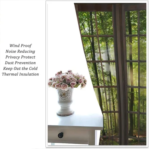 Vista 45 de Cortinas de paisaje, ventana 3D, primavera, bosque, vida silvestre, paisajes de naturaleza, dormitorio, sala de estar, cortinas térmicas opacas de 2
