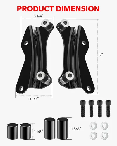 Vista 8 de Amazicha Kit de herramientas de acoplamiento de 4 puntos, 4 cubiertas de hardware de acoplamiento compatibles con Harley Davidson Touring Street