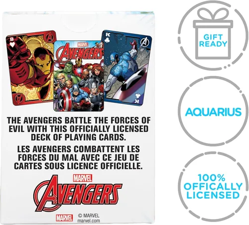 Vista 7 de AQUARIUS Marvel Avengers Comics - Juego de cartas de 3 pulgadas, multicolor