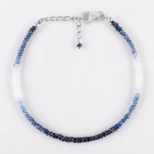 Vista 6 de Gifts For Women Shaded Beads Bracelets for Women, Natural Gemstone Handmade Full Beaded Jewelry, Birthstone, Crystals and Healing Stones 925