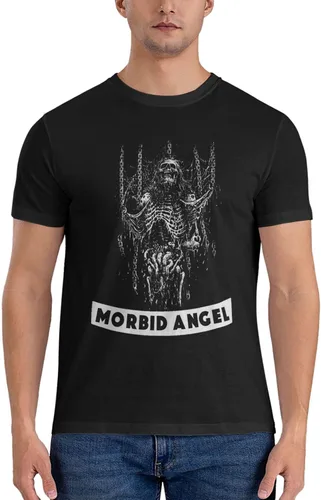 Vista 7 de PEYDEN Morbid Angel T Shirt Men's Summer Breathable Fashion Round Neck Short Sleeves for Workout Athletic Shirts