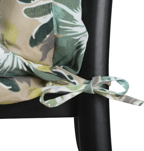 Vista 6 de Magpie Fabrics Cojín copetudo para silla de patio, 2 unidades, impermeable, resistente a la decoloración, para interiores y exteriores, para asiento