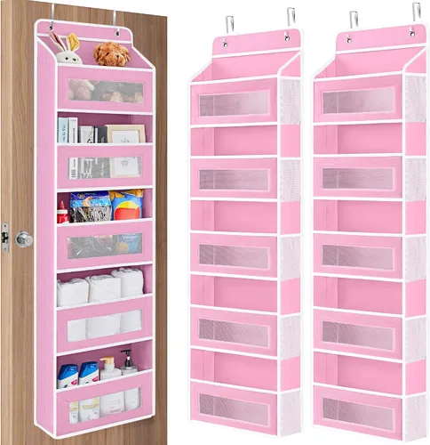 Vista 12 de JARLINK Over the Door Organizer Storage, 5-Tier Extra Large Hanging Storage with 10 Mesh Pockets, 100 lbs Capacity Behind Door Storage for Bedroom
