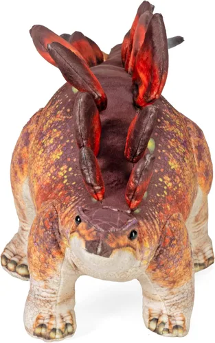 Vista 2 de Wild Republic Colección de artista, dinosaurio estegosaurio, regalo para niños, 15 pulgadas, juguete de peluche, botellas de agua recicladas