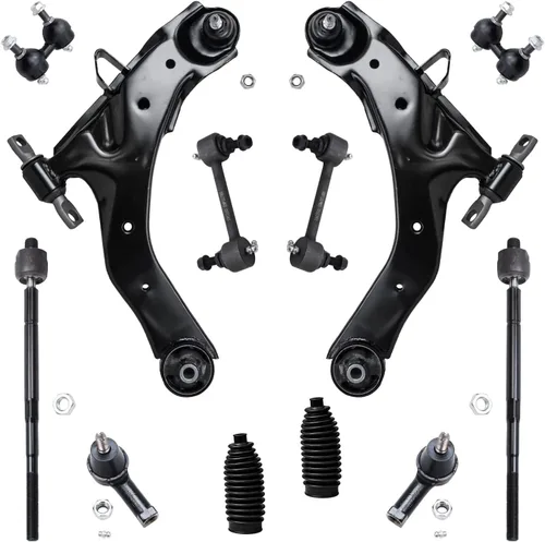 Vista 47 de Detroit Axle - Kit de extremo de 12 piezas para Ford Explorer Mercury Mountaineer 1998-2001 1999 2000, 2 brazos de control delanteros superiores