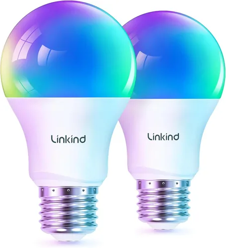 Vista 15 de Linkind Matter - Bombilla inteligente que funciona con Alexa/Apple Home/Google Home, bombillas que cambian de color, sincronización de música