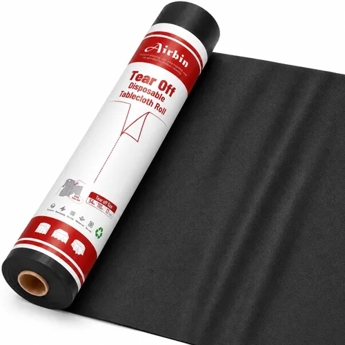 Vista 12 de Mantel de plástico, 110 pies x 54 pulgadas en rollo desechable de plástico