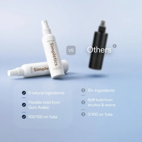 Vista 5 de Simpletics Espray para el cabello con sal marina del Himalaya (aroma a vainilla), fórmula natural de 5 ingredientes para ondas de playa y volumen