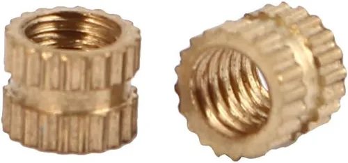 Vista 2 de uxcell Tuercas de inserción moleteadas, 200 tuercas de inserción roscadas de latón M4 x 0.028 in para impresora 3D