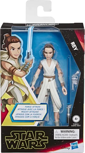 Vista 2 de STAR WARS Galaxy of Adventures The Rise of Skywalker Rey Figura de acción de 5 pies con divertido movimiento de acción de sable de luz