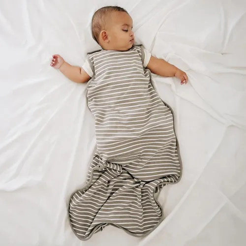 Vista 5 de Saco de dormir para bebé Woolino, todas las estaciones, lana de merino, de 2 meses a 2 años, Tierra
