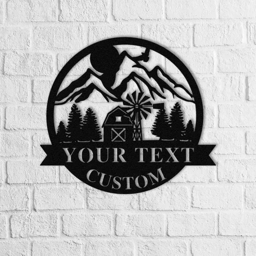 Vista 36 de Letrero de metal personalizado con nombre de camión, semirremolque, arte de pared para valla de garaje, patio, decoración al aire libre, letrero