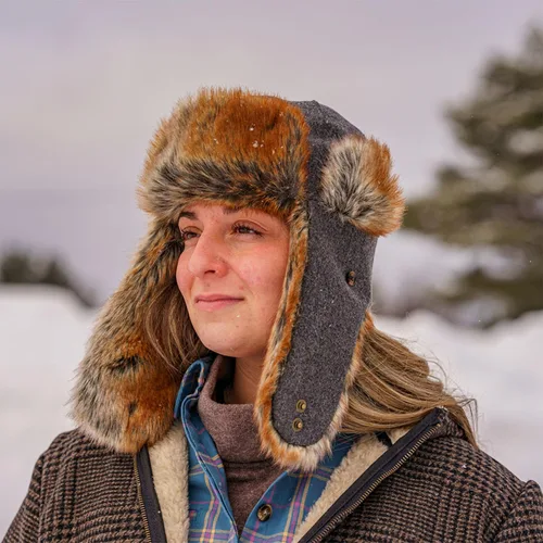 Vista 3 de Stormy Kromer Northwoods Trapper Hat - Gorro de invierno de lana aislante con orejeras