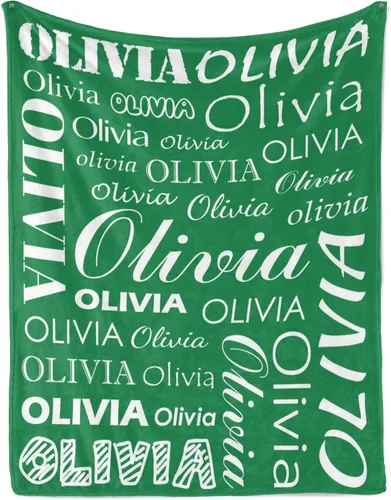 Vista 18 de Manta personalizada con nombre para niños y adultos, manta de franela personalizada con nombre