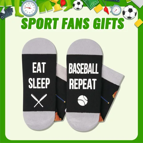 Vista 4 de Zmart Gifts for Sports Lovers - Running Yoga Dance Skater Fishing Gifts, Funny Socks