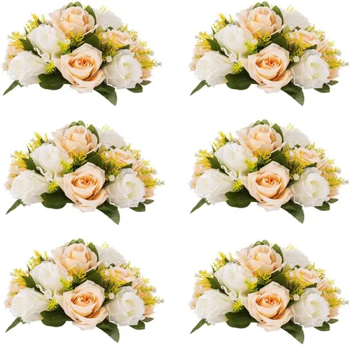 Vista 31 de Centros de mesa de flores para mesas de boda: decoraciones de mesa de Halloween, bolas de flores negras, centros de mesa para compromiso, ceremonia