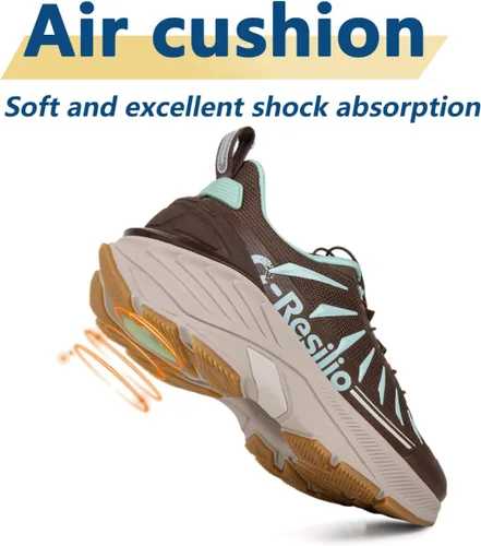 Vista 4 de ONEMIX Zapatos de senderismo acolchados para hombre, con cordones rápidos, con soporte de arco, fascitis plantar, alivio del dolor, transpirables