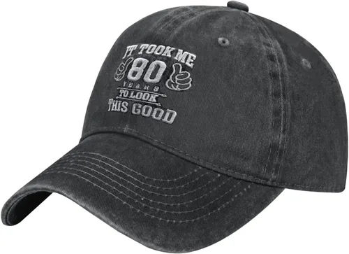 Vista 2 de Regalos de 80 cumpleaños para hombres, me tomó 80 años lucir esta buena gorra de béisbol bordada vintage
