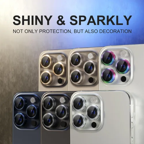 Vista 167 de Choiche Compatible para iPhone 16 Pro/iPhone 16 Pro Max Protector de Lente de Cámara, Vidrio Templado 9H Protector de Pantalla de Cubierta de Cámara