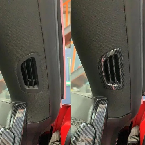 Vista 3 de Para C7 Corvette Pilar De Fibra De Carbono A Cubierta De Salida De Aire Accesorios Para 2014-2019 Chevrolet Corvette C7 3M Tape Easy to install