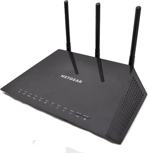 Vista 3 de Router WiFi inteligente AC1750 Netgear, doble banda gigabit 802.11ac (R6400-100NAS), Negro