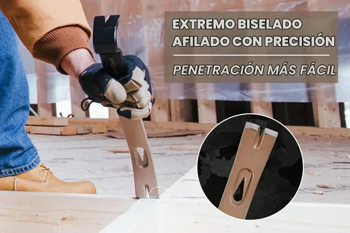 Vista 4 de Spec Ops Tools - Ganzúa de 15 pulgadas, barra plana de palanca, cabeza curva en forma de balancín, extractor de uñas en forma de lágrima, acero