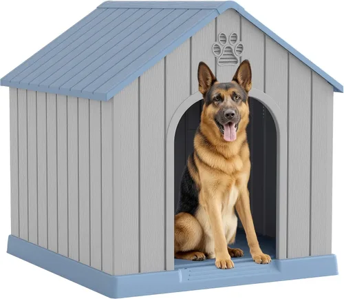 Vista 15 de Fancyango Casa para perros al aire libre e interior, impermeable, ventilada, fácil de limpiar, suelo elevado para perros pequeños y grandes, fácil
