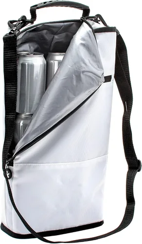 Vista 5 de geckobrands Verticool Cooler - Bolsa térmica suave portátil aislada con correa ajustable para el hombro, capacidad para 9 latas o 2 botellas