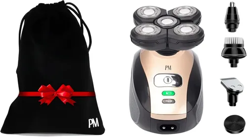 Vista 5 de 5 afeitadoras de cabeza para hombres calvos - afeitadoras de cabeza húmeda y seca para hombres - Maquinilla de afeitar eléctrica para cabello calvo