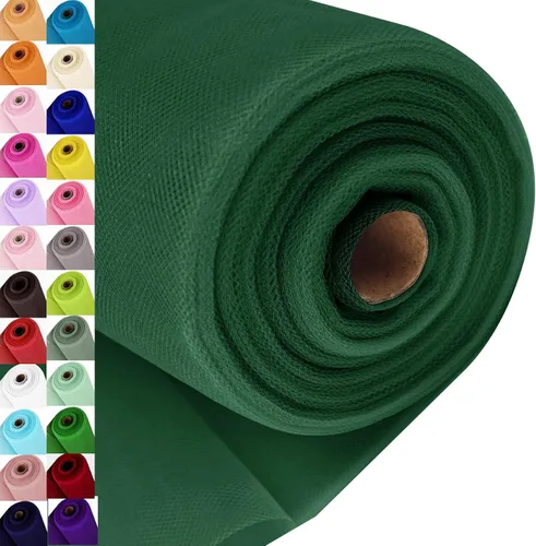 Vista 37 de Rollos de tela de tul, 54 pulgadas por 10 yardas (30 pies), cinta de tul para decoración de fiestas de boda, rollo de tela transparente en bobina