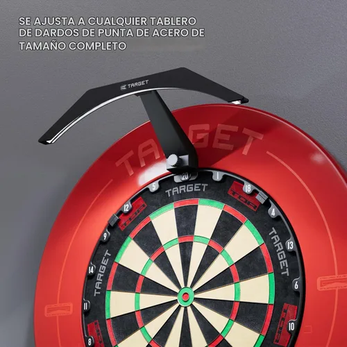 Vista 5 de Target Darts Tablero de Dardos LED - Iluminación de Tablero de Dardos Brillante Cable Extra Largo de 3m Se Ajusta de Forma Segura a Todos