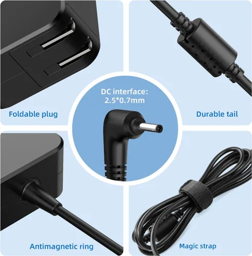 Vista 5 de Syfrufo - Cargador de 26 W para Samsung Chromebook 2 y 3 XE500C13 adaptador de CA