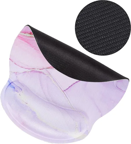 Vista 5 de Almohadilla para mouse con reposamuñecas para teclado, espuma viscoelástica, juegos de almohadillas de descanso para escribir cómodamente y aliviar