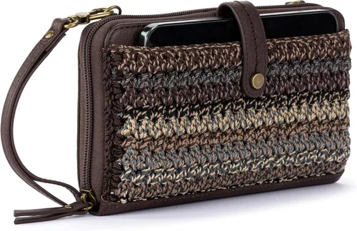 Vista 2 de The Sak Iris Bolso para smartphone cruzado Aspen Stripe / Crochet