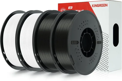 Vista 15 de Kingroon Filamento de impresora 3D PLA Plus (PLA+), 10 rollos, precisión dimensional +/- 0.001 in, carrete de 22 libras (22 libras), 0.069 in, negro