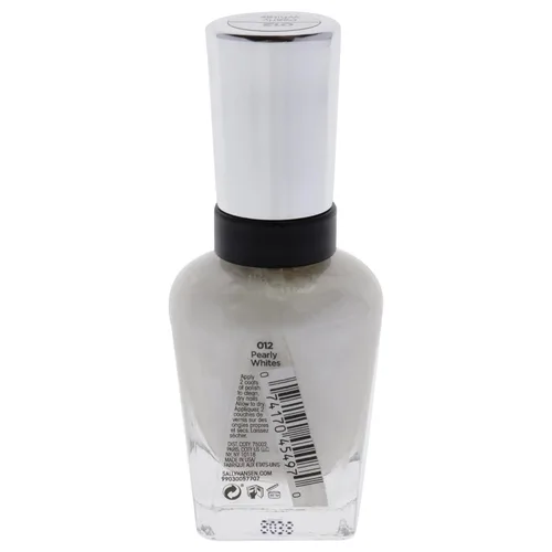 Vista 2 de Sally Hansen Esmalte de uñas de manicura de salón completo Color de uñas multibeneficio Fórmula fortalecedora de queratina 012 blancos perlados