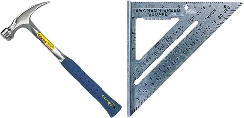 Vista 8 de ESTWING Martillo – Garra recta de 16 onzas con cara lisa y agarre de reducción de golpes – E3-16S & Pro Claw Nail Puller – Barra de palanca de 9
