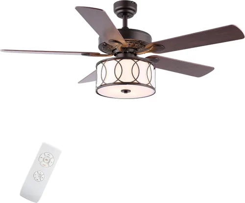 Vista 9 de JONATHAN Y Circe - Ventilador de techo LED de 3 luces, 52 pulgadas, metal