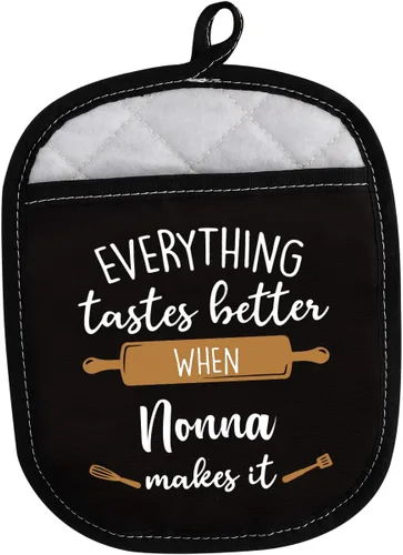 Vista 12 de LEVLO Los mejores regalos de cocina para hornear para madre, padre, todo sabe mejor cuando Mimi/abuela/nana/papa/nonna/gigi hace que sea guantes