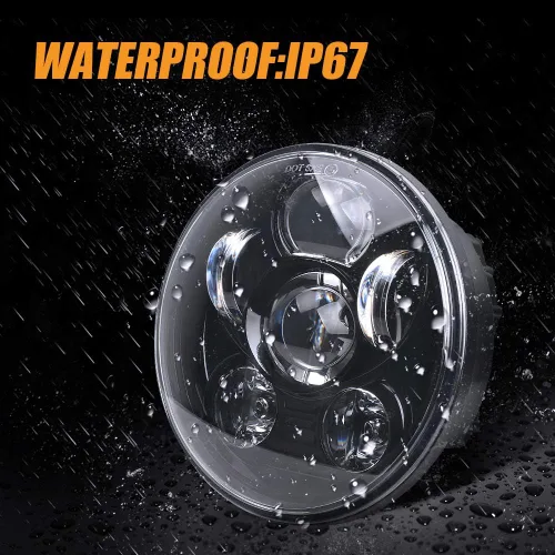 Vista 3 de 5-3/4 5.75 pulgadas LED faro delantero de motocicleta compatible con Harley Davidson Sportster Dyna Low Rider Street Bob lron 883 1200 Softail Wide
