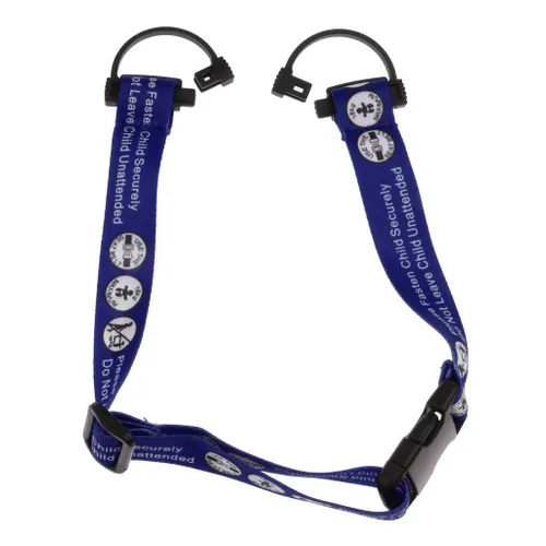 Vista 6 de Hooshing Cinturón de seguridad azul para silla de seguridad para bebé, cinturón ajustable para carrito de compras Para cochecito de bebé, silla