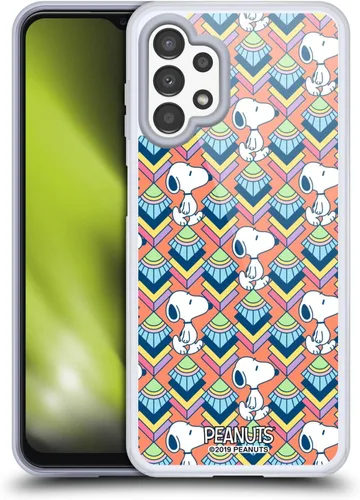 Vista 287 de Head Case Designs Snoopy Deco Dreams - Funda de gel con licencia oficial de Peanuts Blue Pattern [protección de grado militar] compatible con Google