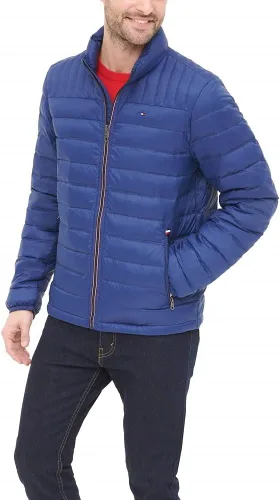 Vista 27 de Tommy Hilfiger Chaqueta acolchada plegable con aislamiento de plumón real para hombre Negro