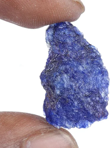Vista 3 de GEMHUB Zafiro azul crudo natural de grado A piedra de zafiro en bruto de cristal curativo de 1550 quilates para cabina FD-417 Gema azul