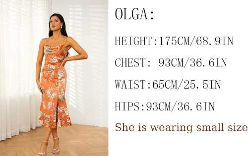 Vista 7 de Tsher - Vestido de satén con cuello vuelto y tirantes delgados para mujer, vestido de fiesta de invitados de boda, espalda descubierta, vestido