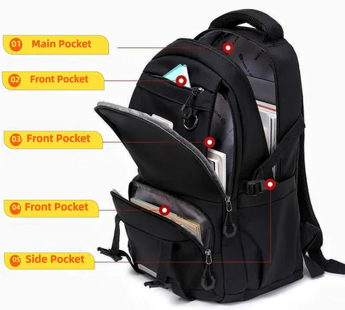 Vista 6 de Mochila casual de gran capacidad, linda mochila impermeable para acampar, senderismo, viajes, universidad, portátil, viajes, mujer, hombre, 2024